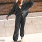 Women's Casual 2-piece Outfits Oversized Knit Cardigan and High-waist Baggy Pants