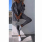 Hooded Cardigan, Vest, Leggings ,Three-piece Set