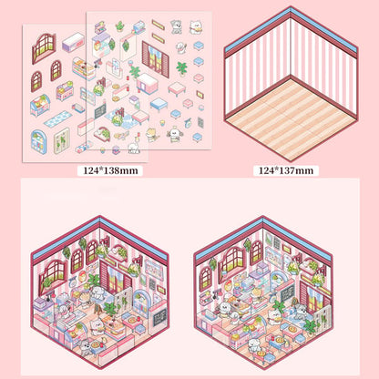 DIY 3D House Stickers