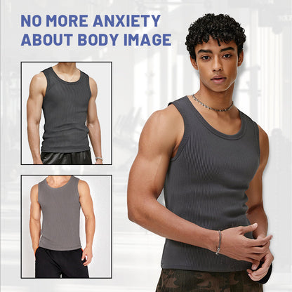 🎉🛍️Men's Summer Essentials 🎽Round Neck Quick-Drying Stretchy Slim Tank Top