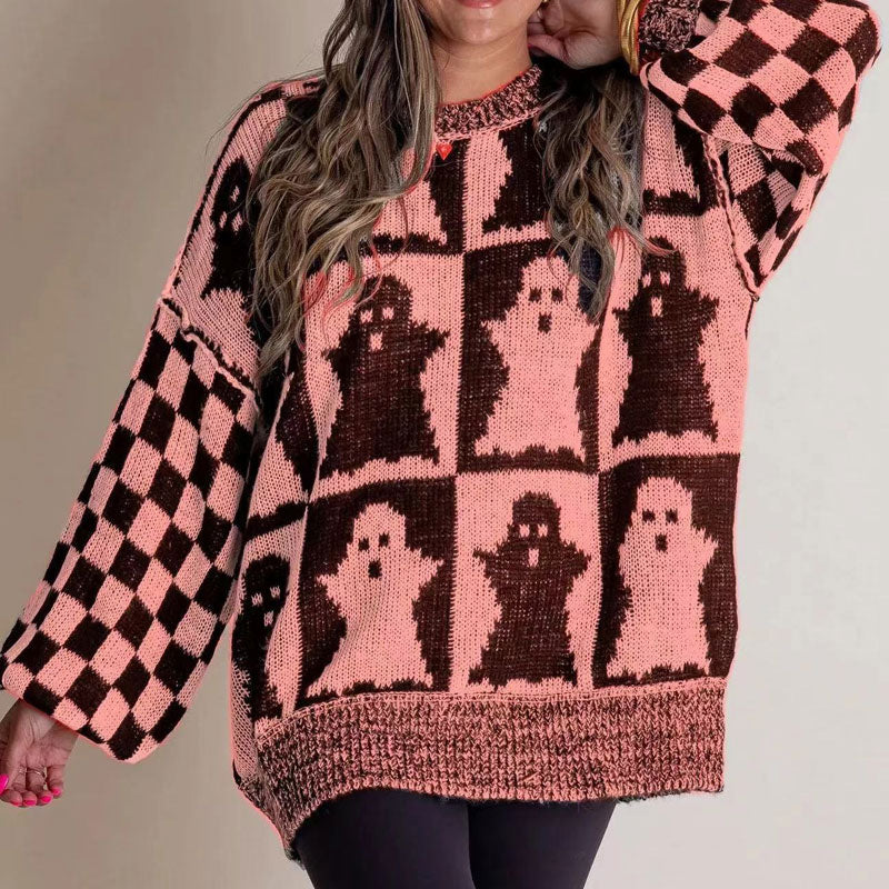 🔥2024 Halloween Checkered Sweater