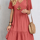 💃Loose Casual Tie Waist Flowy Dress👚