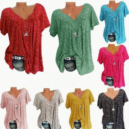 🌸🍃Spring Fashion Print Short Sleeve