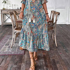 Women's Summer V-Neck Floral Dress