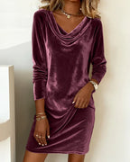 Loose Velvet Dress for Women