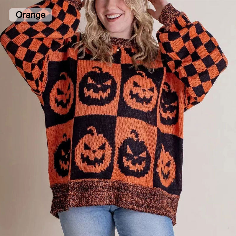 🔥2024 Halloween Checkered Sweater