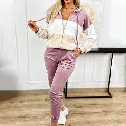 Women’s Colorblock Casual Tracksuit