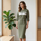 💖 Women's Stand Collar Jacket & Dress Set❄️