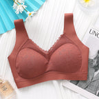 Soft Wire-Free Lightweight Seamless Lace Bra