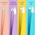 Multipurpose Stainless Steel Eyebrow Tweezers Set
