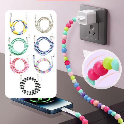 🔥2-In-1 USB To Type-C ＆ Lighting Beaded Charger Cord