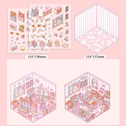 DIY 3D House Stickers