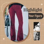 🔥New Arrivals✨High Waist Slim Micro Corduroy Elastic Waist Lounge Pants