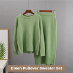 Women's Casual Knit Cardigan Sweater & High Waist Skirt 2-Piece Set