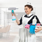 4 in 1 Multi-Function Glass Cleaner - Wiper Squeegee Brush And Sprayer In One Unit!