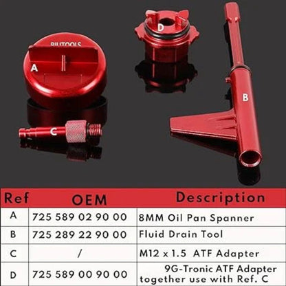 4PCS Transmission Oil Filling Tool for 725.0 9-Speed