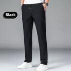 Elastic Waist Straight-Leg Pants for Men