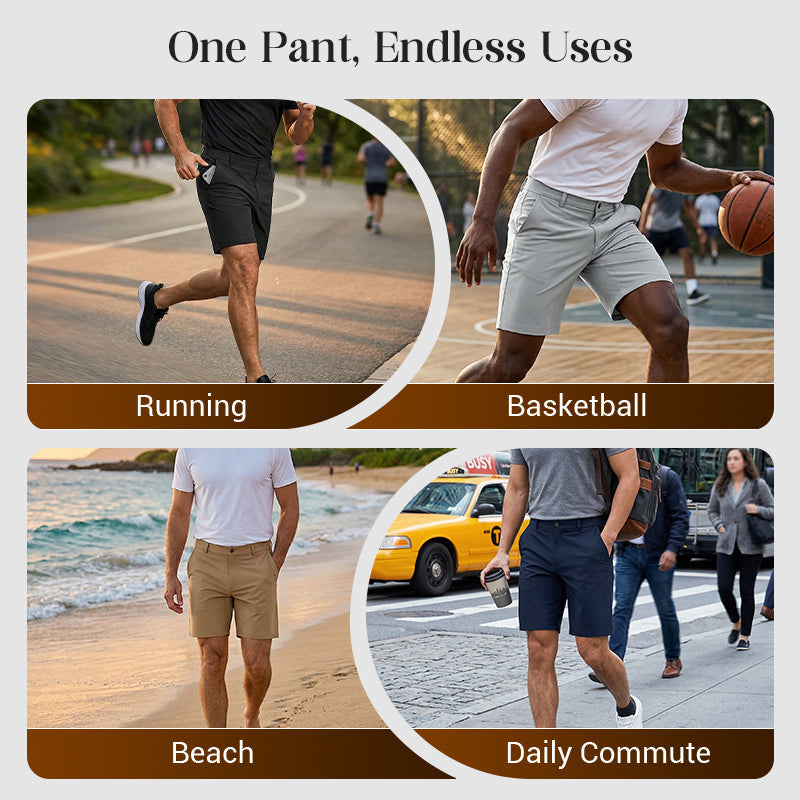 💎Quick-Dry Athletic Shorts for Men – 4-Way Stretch, Moisture-Wicking & Perfect for Gym, Golf or Daily Wear