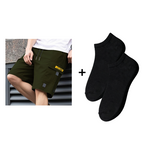 🩳 Men's Cargo Shorts with Drawstring – Easy pull-on, multi-pockets. Lightweight & comfy. Perfect for walks or gardening.