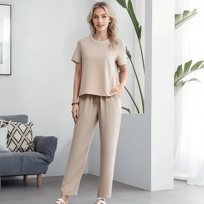 🌸 Women's Soft Casual Top and Pants Set