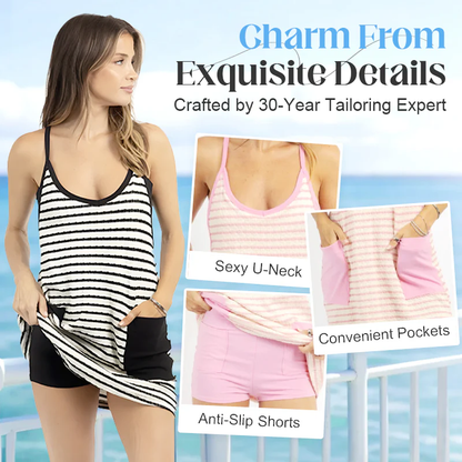 Women's Sleeveless Summer Dress with Shorts