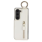Elegant PU Leather Wallet Phone Case for Samsung with Ring Buckle