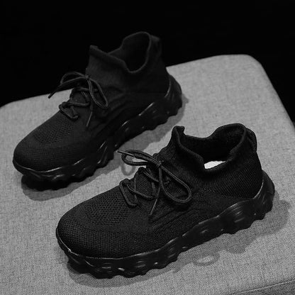 Women's Ultra-Comfort Breathable Lace-Up Knit Sneakers