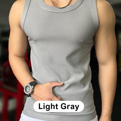 🎉🛍️Men's Summer Essentials 🎽Round Neck Quick-Drying Stretchy Slim Tank Top