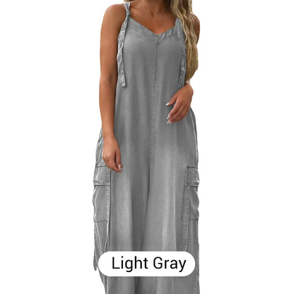 💕Women's Loose Wide-Leg Jumpsuit with Pockets