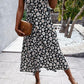 Floral V-neck Wrapped Midi Dress