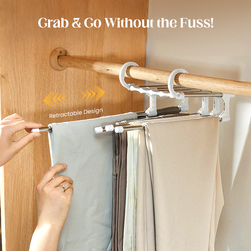 🔥Buy More Save More🔥Household Multifunctional Telescopic Folding Multi-layer Pants Storage Rack