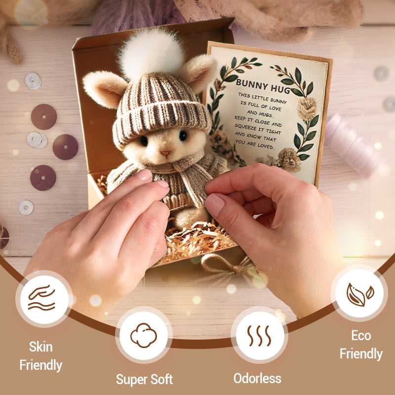 🐇Easter Promotion🔥Handmade Lucky Comfort Bunny(With Warm Text Card)🎁