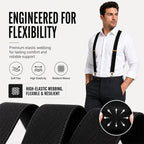 🧵👖🌀Universal X-Shaped High-Elastic Suspenders – Stretchy & Breathable, No More Sagging Pants, Perfect for Work, Leisure, or Active Days 🏃‍♂️💨