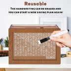 🔥Retro Style Wooden Money Box with Counter Piggy Bank Handmade Saving Money Goal Piggy Bank
