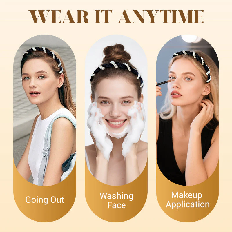 🔥Hot Sale🔥Vintage High Cranium Artificial Pearl Hairband（50% OFF）