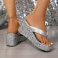 👠Women's Thick-Soled Sequined Flip-Flops