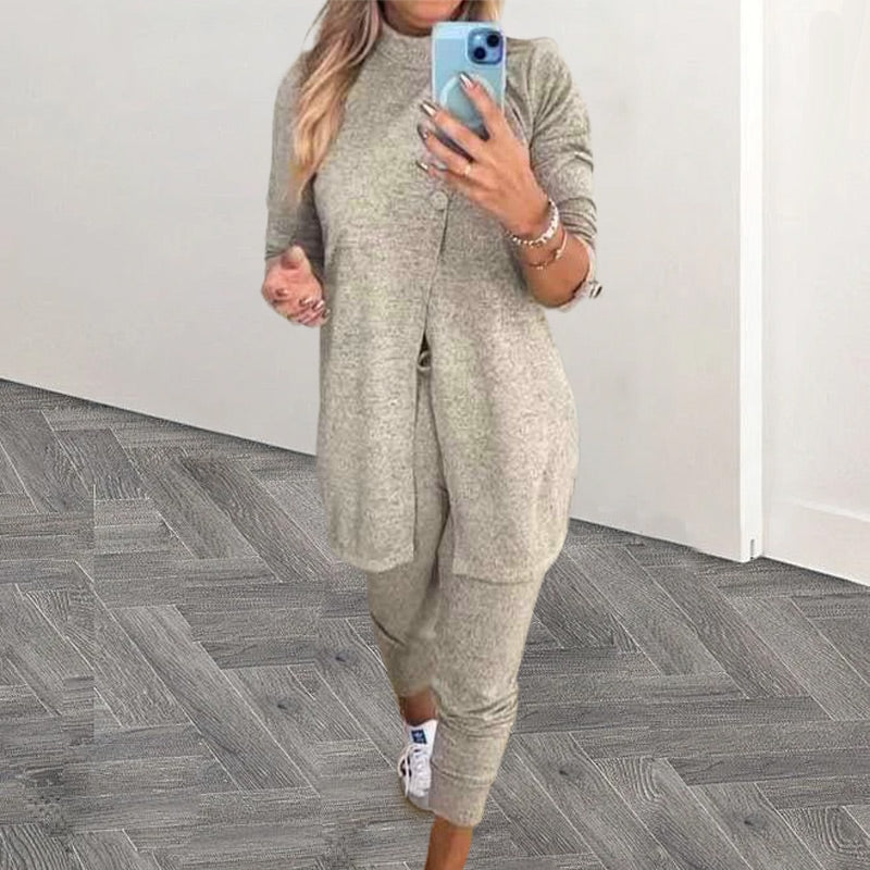 Women's 2 Piece Outfits Turtleneck Tunic & Joggers