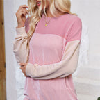 Women's Comfy Color-blocking Top