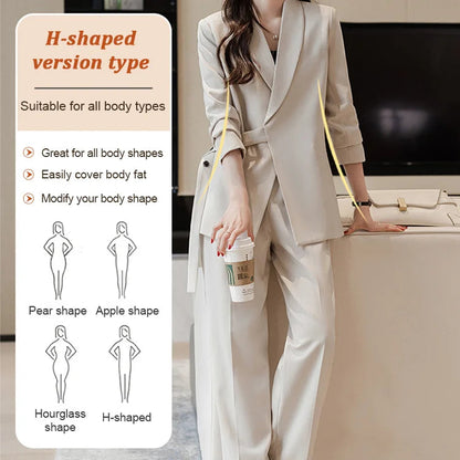 🌈Hot Sale✨Women's Designer Lace-Up Suit Versatile Spring and Fall Women's Clothing
