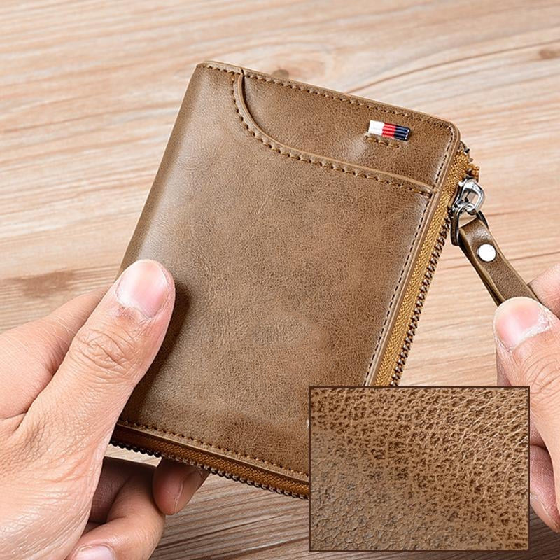 🎁Men's Leather Zip Wallet (RFID Protected)✨
