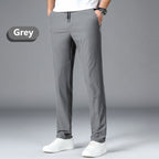 Elastic Waist Straight-Leg Pants for Men