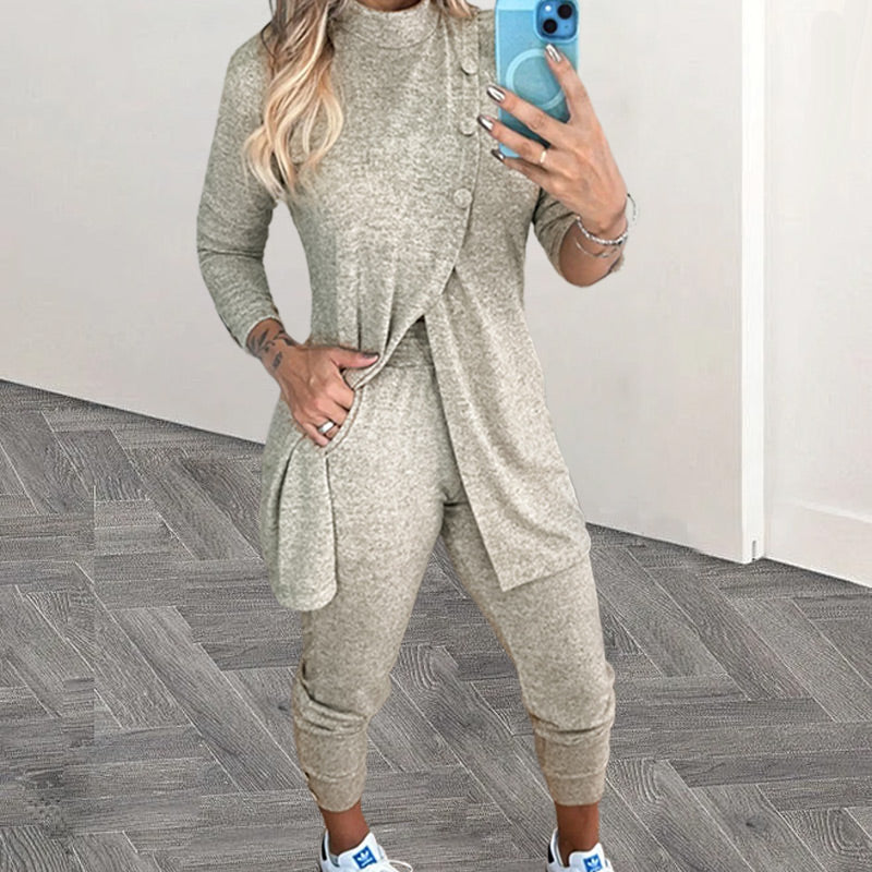 Women's 2 Piece Outfits Turtleneck Tunic & Joggers
