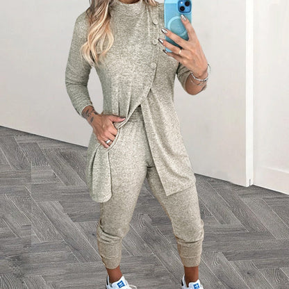 Women's 2 Piece Outfits Turtleneck Tunic & Joggers