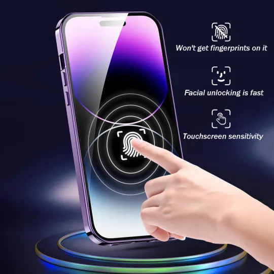 Double-sided Electroplated Glass Magnetic Phone Case