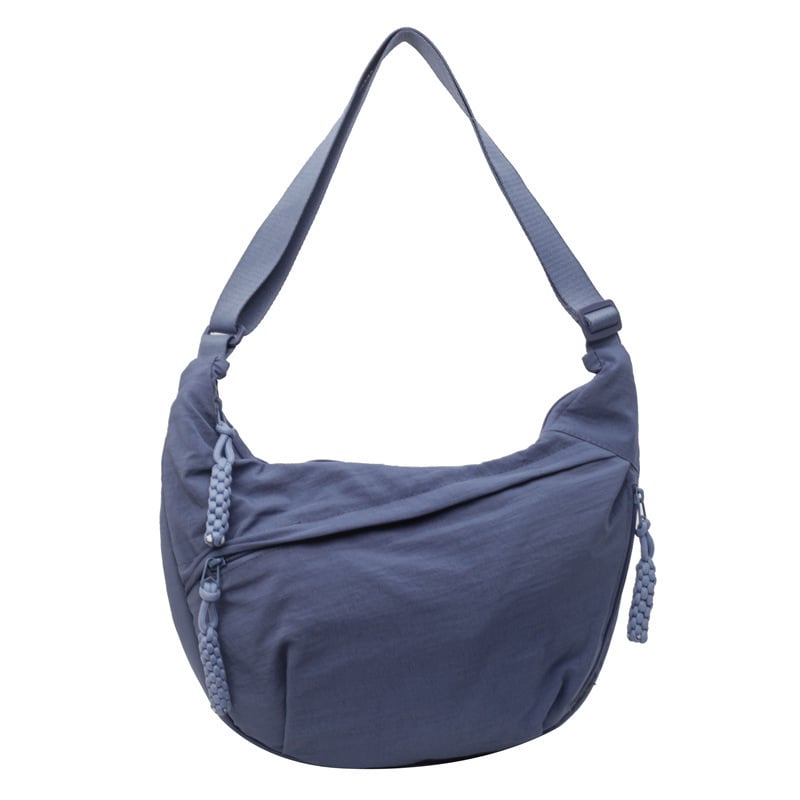 👜Women's Fashion Plain Color Nylon Crossbody Hobo Bag