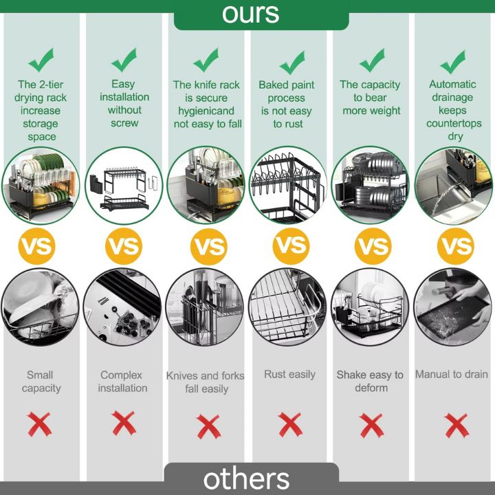 🔥50％ OFF🔥Premium 2-Tier Dish Rack