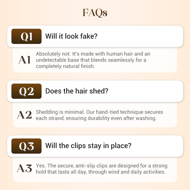 Lightweight & Seamless Clip-In Hair Topper