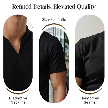 💎 Men Gentlemans Business Short Sleeve Fitness T-shirt