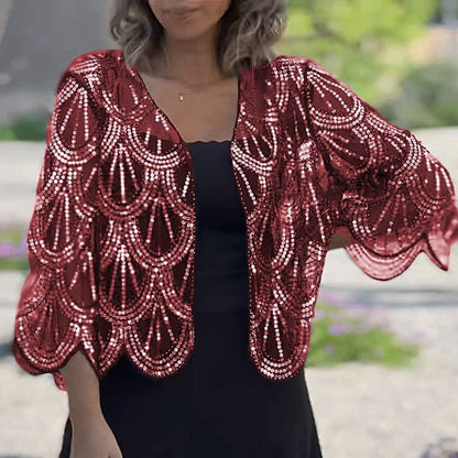 Women’s Elegant Sequin Beaded Shawl