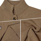 Casual Solid Color Button Front Knit Cardigan